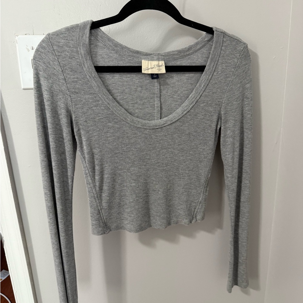 Gray Long Sleeve Women's Top